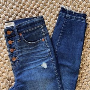 Madewell button front jeans